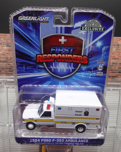 Modellino Greenlight 1:64 Ford F-350 Ambulanza - Polizia Transito Washington DC (1994)