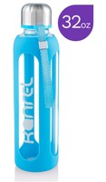 Glass Water Bottle 32 Oz 1 Liter With Silicone Sleeve Best Large Reusable Dri... on sale Glass Water Bottle 32 Oz 1 Liter With Silicone Sleeve Best Large Reusable Dri... on sale