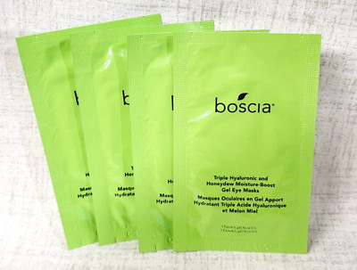 4 x Boscia Triple Hyaluronic And Honeydew Moisture Boost Gel Eye Masks 1 Pair!!!