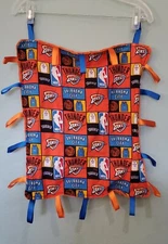 NBA Oklahoma City Thunder Baby Lovey Security Blanket Minky Ribbon Teething 