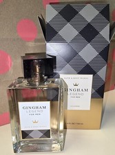 NEW BATH  BODY WORKS GINGHAM LEGEND MEN'S COLLECTION COLOGNE 3.4 FL OZ WITH BOX