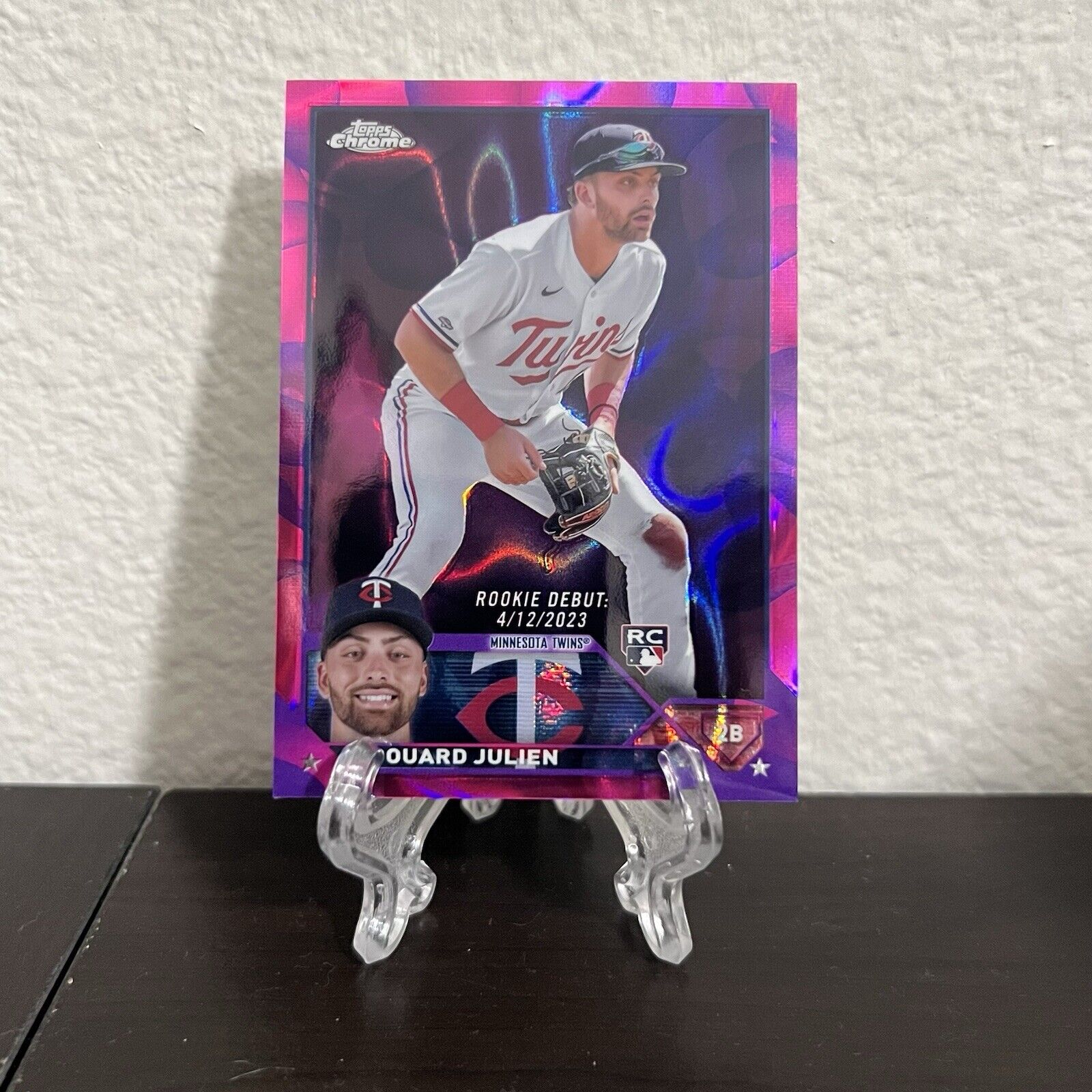 2023 Topps Chrome Update Edouard Julien Magenta Lava Lamp  /299 #USC79 RC Rookie