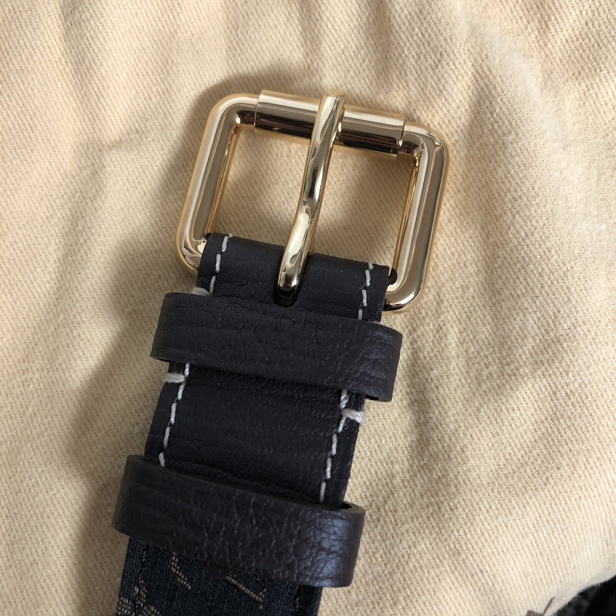 Vintage Louis Vuitton Mini Lin Jacquard Belt 34 Louis Vuitton Monogram Adjustable Bandouliere Shoulder Strap  main image 4