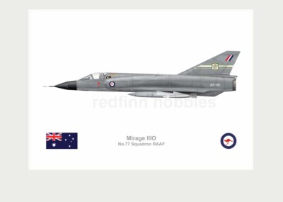 Warhead Illustrated Mirage IIIO 77 Sqn RAAF A3-49 Aircraft Print