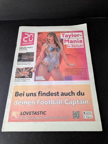 Taylor Swift Zurich Switzerland Special Newspaper Tues 9th July 2024 Eras Tour - Picture 3 of 16