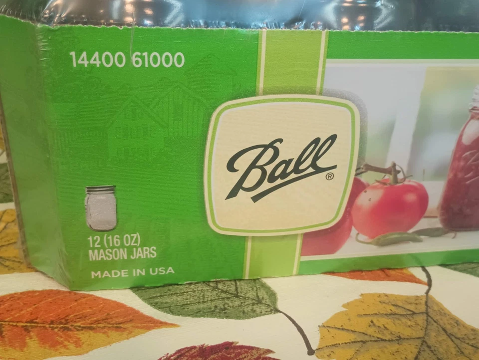 NUEVO 2014 BALL tarros de albañil enlatado de pinta bucal regular paquete de 12 con tapas y bandas Foto 3 de 4