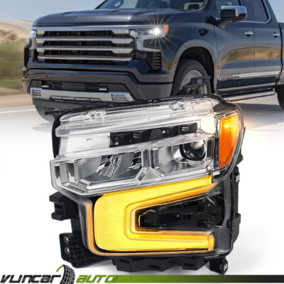 [FULL LED] For 2022-2025 Chevy Silverado 1500 LT RST Chrome Driver Headlight LH