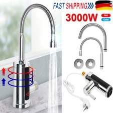 3000W LED Elektrisch Wasserhahn Durchlauferhitzer Sofort Warm Armatur Bad Küche
