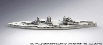 Von der Tann 1915 - German Navy - Pre Dreadnought Era - Wargaming - Axis and All