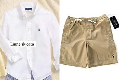 NWT, Boys POLO RALPH LAUREN Set of 2. Linen Shirt +Shorts. M(10-12). Eur 146/152