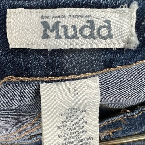 Pantalones Cortos de Jean Mudd Y2K Para Mujer Jr 15 Azul Tiro Medio Elastizados Dobladillo Deshilachado Denim De Colección - Imagen 6 de 9