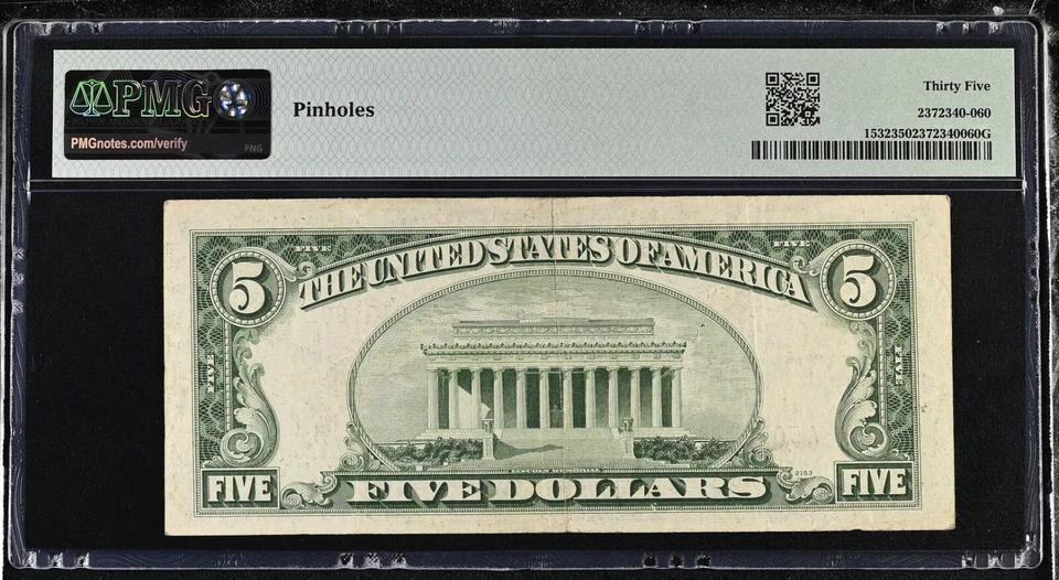 1953 $5 A50191881A PMG 35 - Image 2 of 2