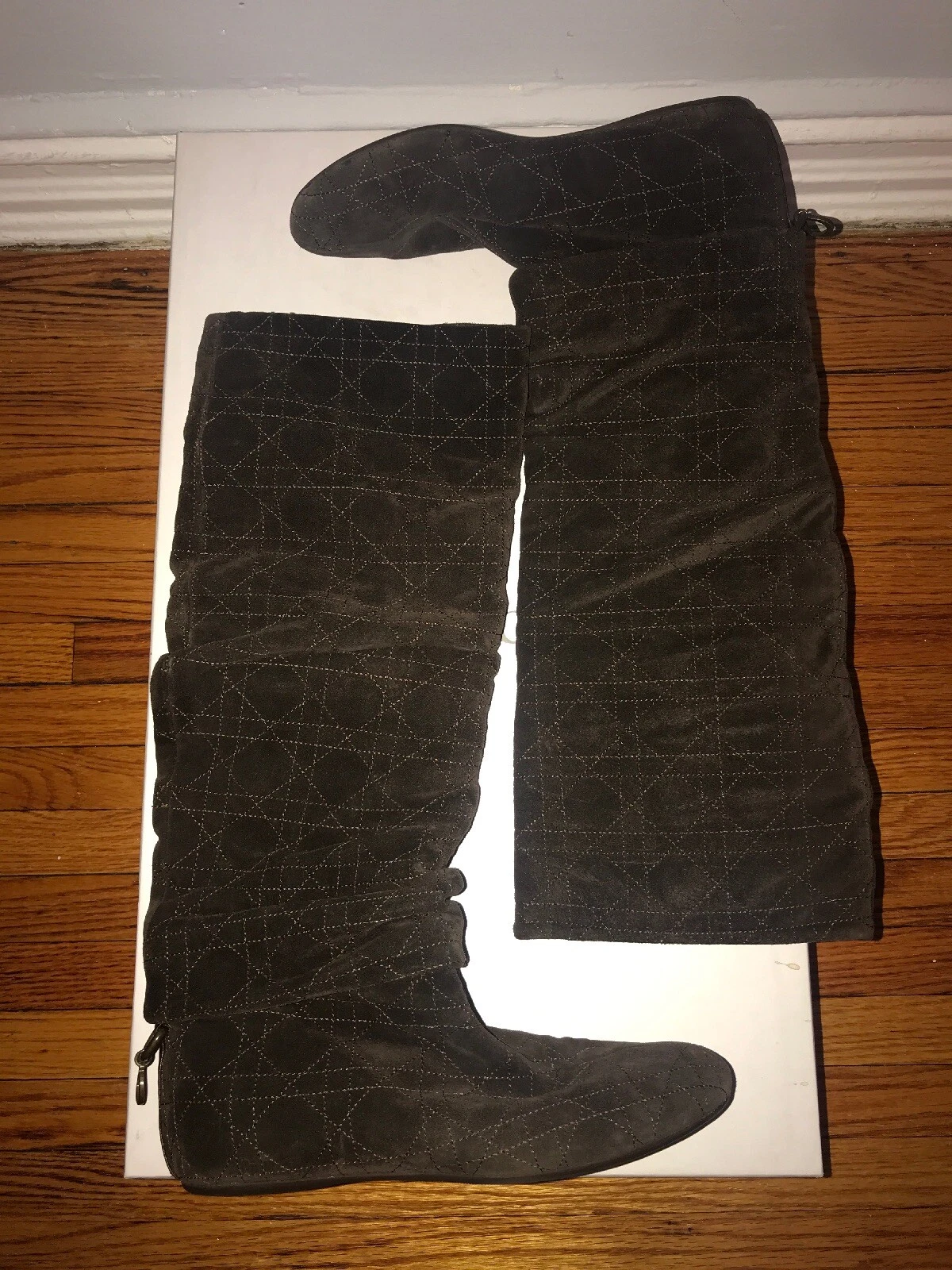 Bottes authentiques Dior marron daim 37,5