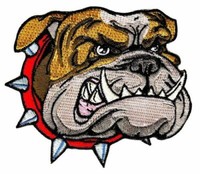 AufnäHer Patch Bulldogge 8,5 X 7,5 Cm