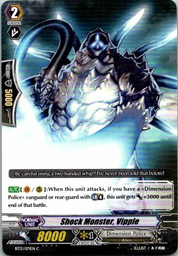 Shock Monster, Vipple BT13/071EN C Cardfight! Vanguard Mint