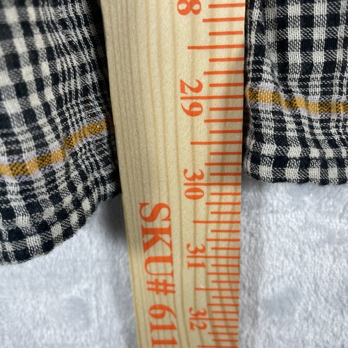 Free People Womens Medium BREAK MY STRIDE Tunic Top Plaid Long Oversized boho - Picture 7 of 7