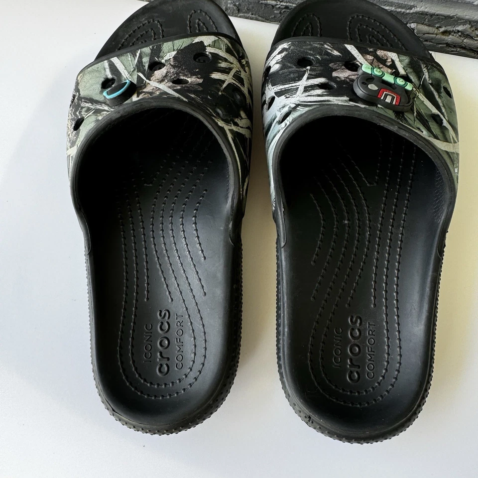 Crocs Realtree Classic Iconic Comfort Slides Sandal Tree Camo M Size 5 W Size 7 - Image 3 of 4
