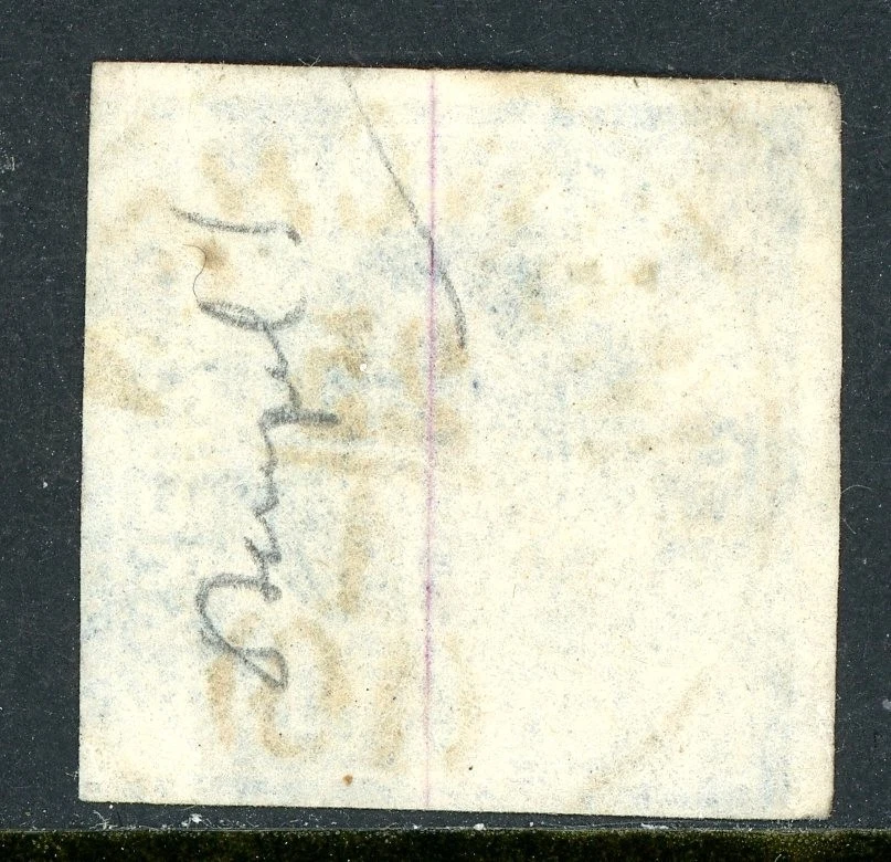 Germany States 1862 Bavaria 6 Kr Blue Scott #11 VFU M351 - Image 2 of 4