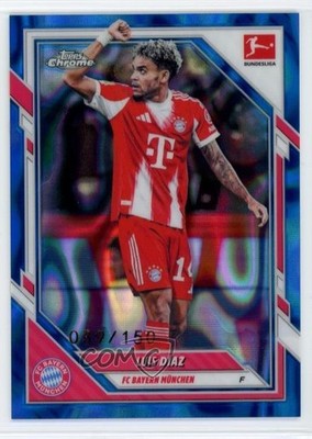 2025 Topps Chrome Bundesliga Blue Lava Refractor 39/150 Luis Diaz Díaz #83 0f6b