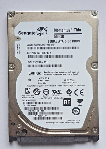 500 GB SATA Seagate Momentus Thin HDD ST500LM021 7200rpm 32MB 2.5" Festplatte