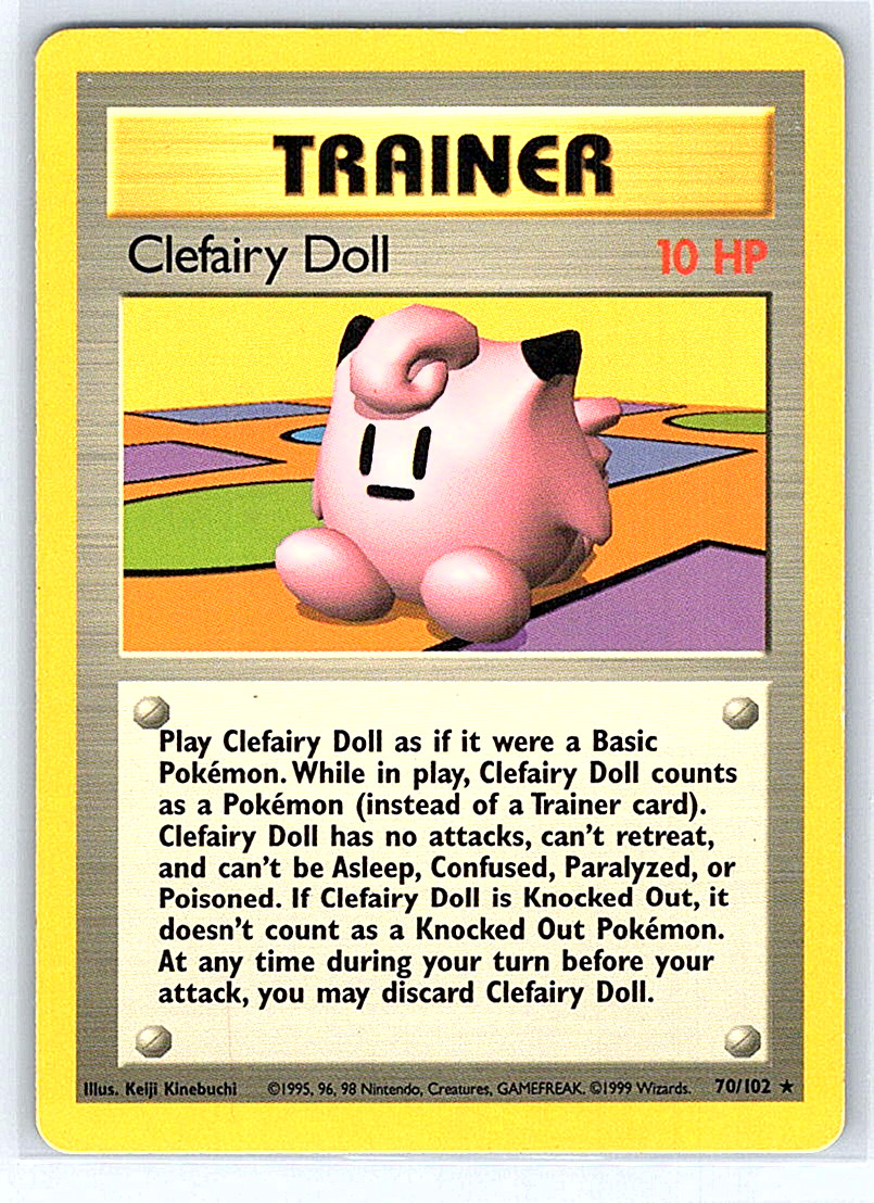 Clefairy Doll 70/102 Base Set MP Pokemon Card