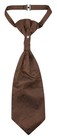 Vesuvio Napoli PreTied ASCOT Paisley Solid BROWN Color Cravat Men's Neck Tie