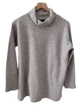 Magaschoni Light Gray Turtleneck Cashmere Sweater sz Med Classic Luxury