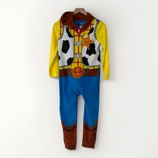 Disney Pixar Toy Story Woody Hooded Union Suit One-Piece Pajamas Kids 8/10 NWT