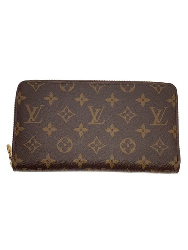 Louis Vuitton Long Wallet Zippy Organizer Monogram Canvas PVC Gray Men's Used