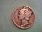 1936 D  Mercury Dime - Good cond album filler , actual coin in photo