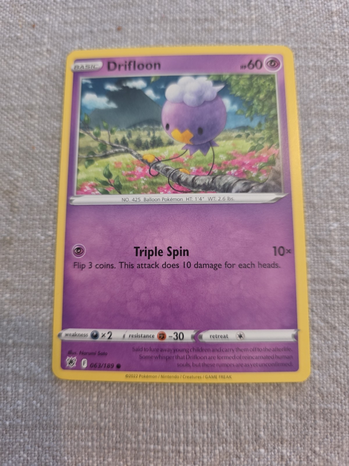 Pokemon Astral Radiance Drifloon 63/189