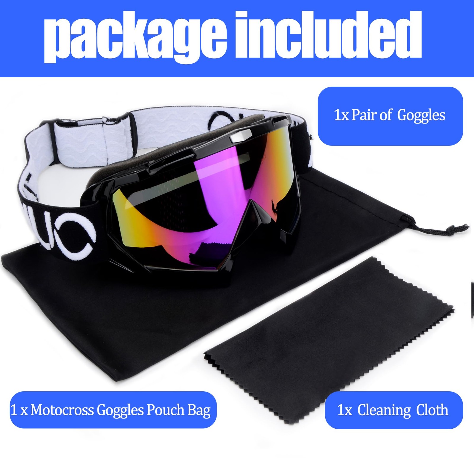 Motorcycle Dirt Bike Goggles ATV Goggles Off Road Motocross Riding Racing MX ...