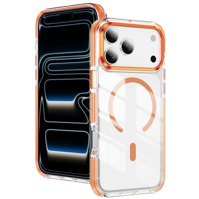 For iPhone 17 Pro Max/16/15/14 Shockproof Magnetic Wireless Charging PC TPU Case