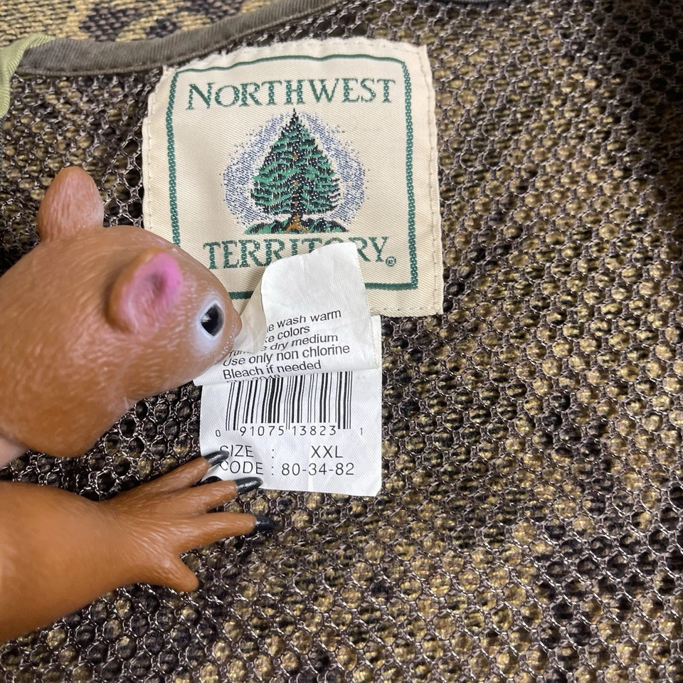 Northwest Territory Hunting Camo Vest Men's XXL Shotgun Shell Holder Pockets Zip - Image 3 of 4