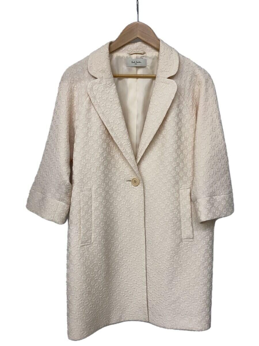 ALTRA Paul Smith altro cappotto 40 CRM modello totale ricamo floreale avvolgente