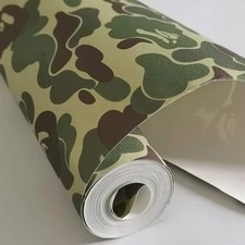Self-Adhesive Vinyl Green Camouflage Contact Paper Peel and Stick Camouflage Wal