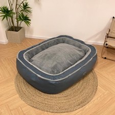 Dog Bed Winter Warm PET Supplies Polyester M Blue