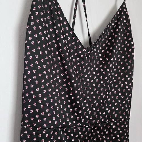 Abercrombie & Fitch Cami Jumpsuit Black With Flowers NWT Size XS - Picture 2 of 8