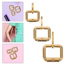 3 Pcs Brass Strap Adjuster Buckle Belt Replacement Metal Bag Shortener