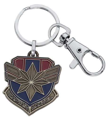 Marvel Comics Unisex Adult Captain Marvel Metal Logo Keychain - 第 1/2 張圖片