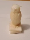 Vintage Degenhart Glass “Wise Ole Owl on Books” Figurine – Milk Glass