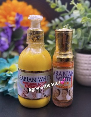 Arabian White Lotion & Vit C Body Oil Quick Action 2pc Set   Original
