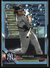 2018 Bowman Draft #BDC-84 Ryder Green Chrome Sky Blue Refractor #/402