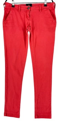 Maison Scotch Chino Slim Femme Jean Stretch Rouge Taille W26 L32 - Photo 1/4