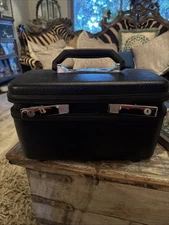 Vintage Samsonite Profile Train Case Hard Shell Luggage Burgundy/ Dark Brown