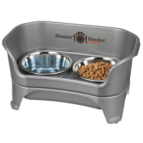 - Express Model - Mess-Proof Dog Bowls (Medium/Large, Gunmetal Grey) – Made i...