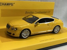 Collectible model MINICHAMPS Bentley Continental GT Yellow Limited Ed. 1:43 NIB