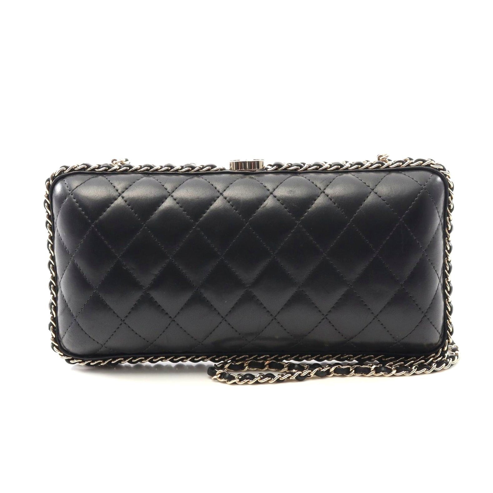 Chanel Black Lambskin Matelasse Shoulder Bag for Women One Size