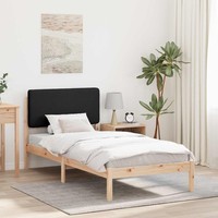 Bettgestell Mit Gepolstertem Kopfteil Schwarz 90 X 200 Cm