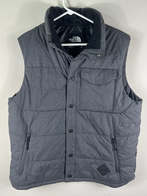 #ad #ad The North Face Patrick’s Point Vest Men’s Size Large Snap Button Puffer Gray $70.00